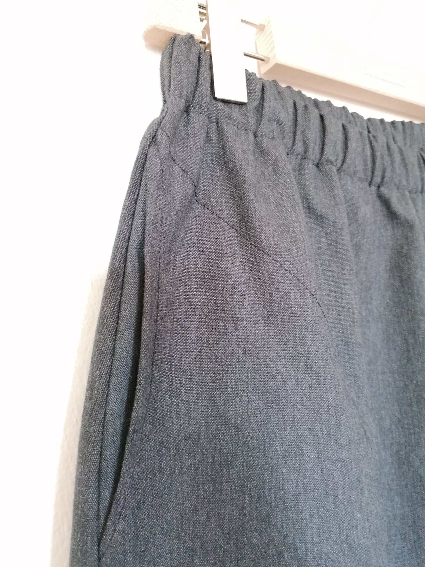 Pantalone carota denim antracite #161
