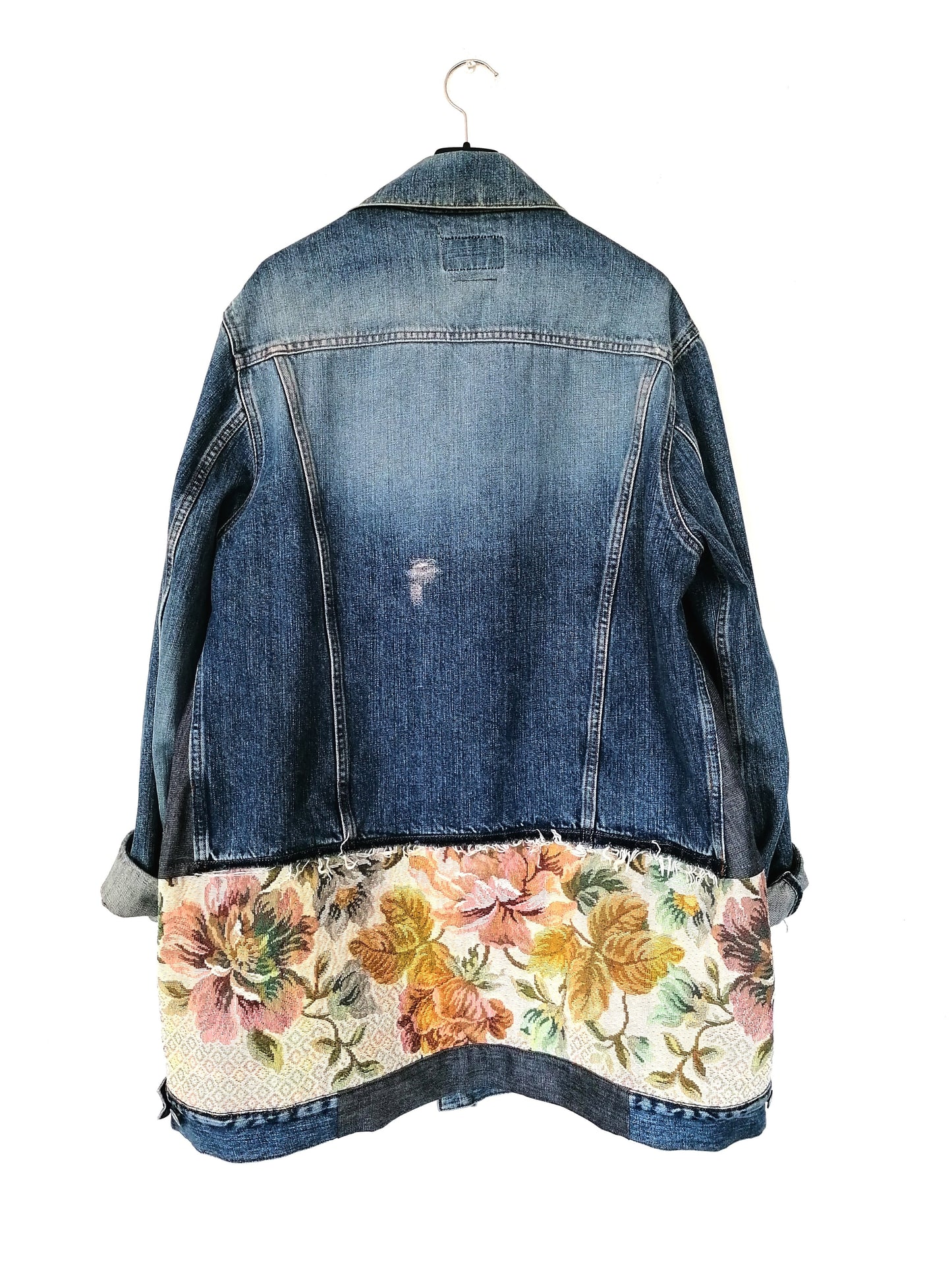 Giacca jeans upcycling Poltronissima taglia L