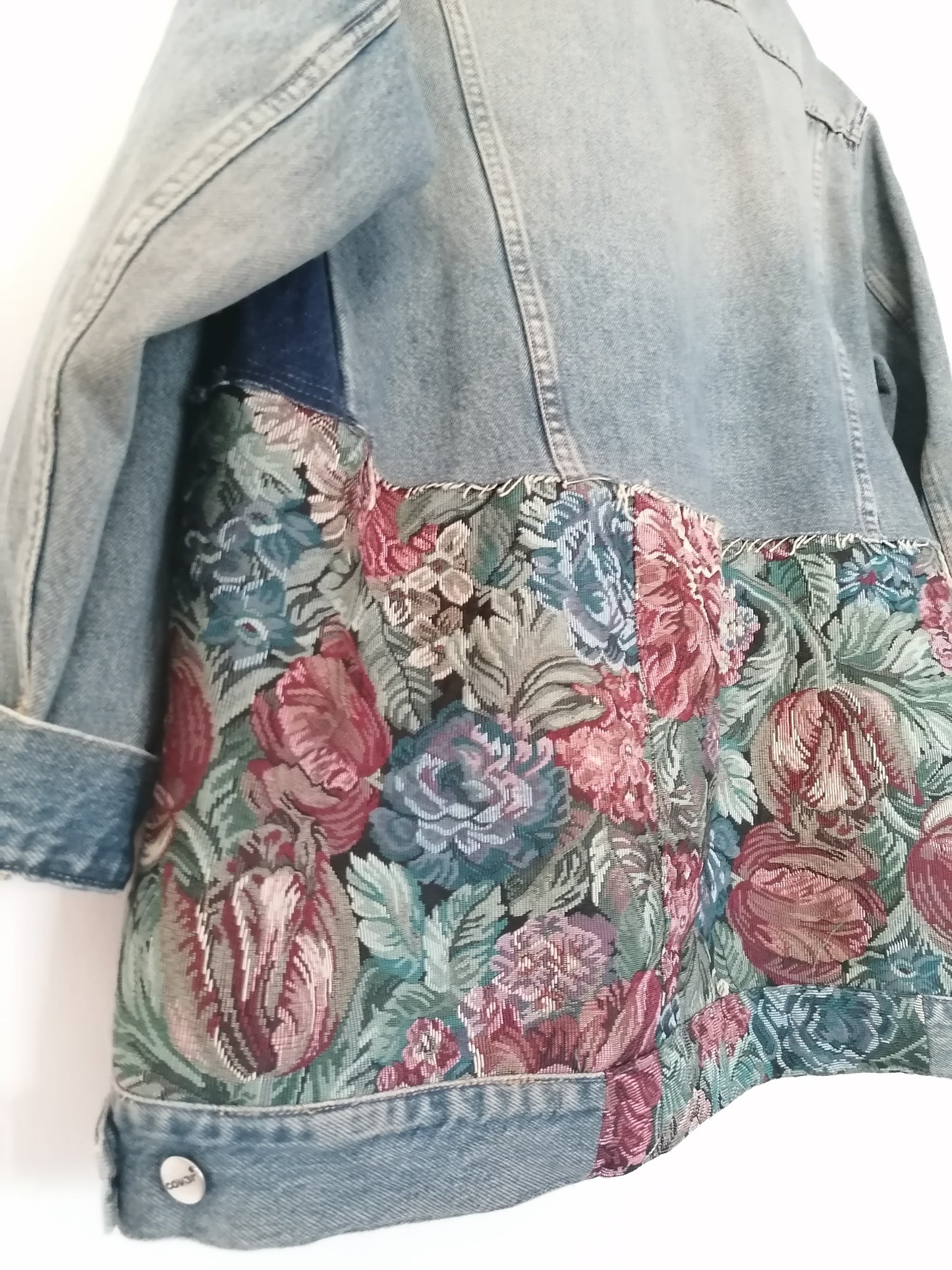 Giacca jeans upcycling Sofà taglia M