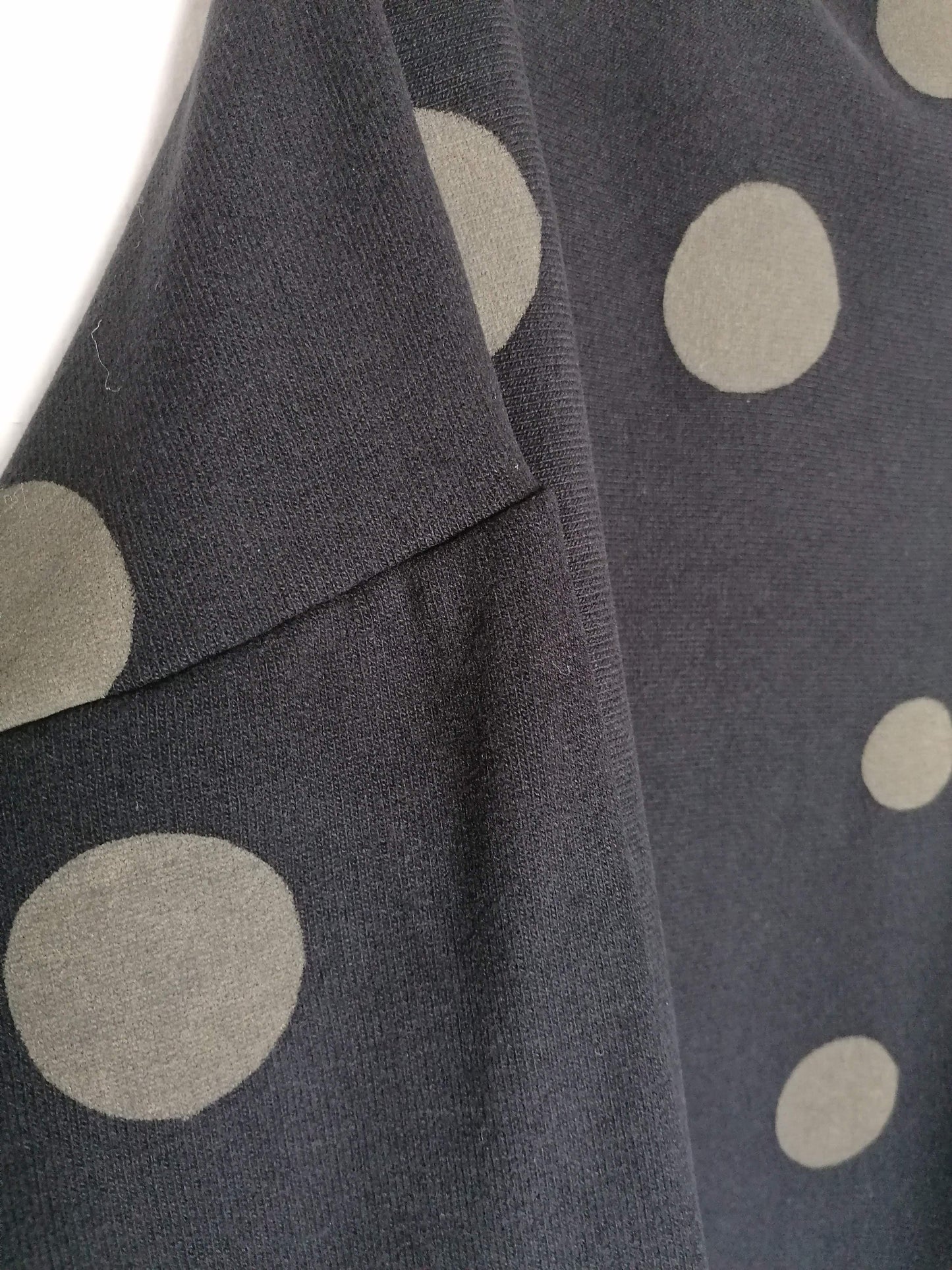 Maglia pois nera e salvia #151