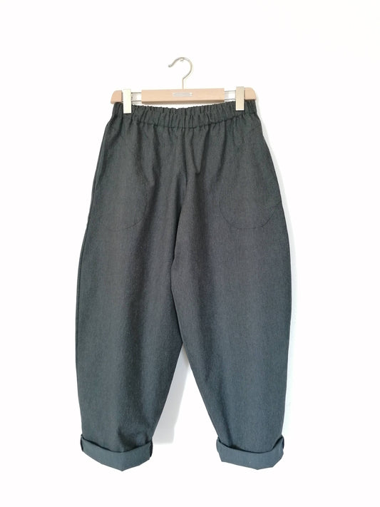 Pantalone carota denim antracite #161
