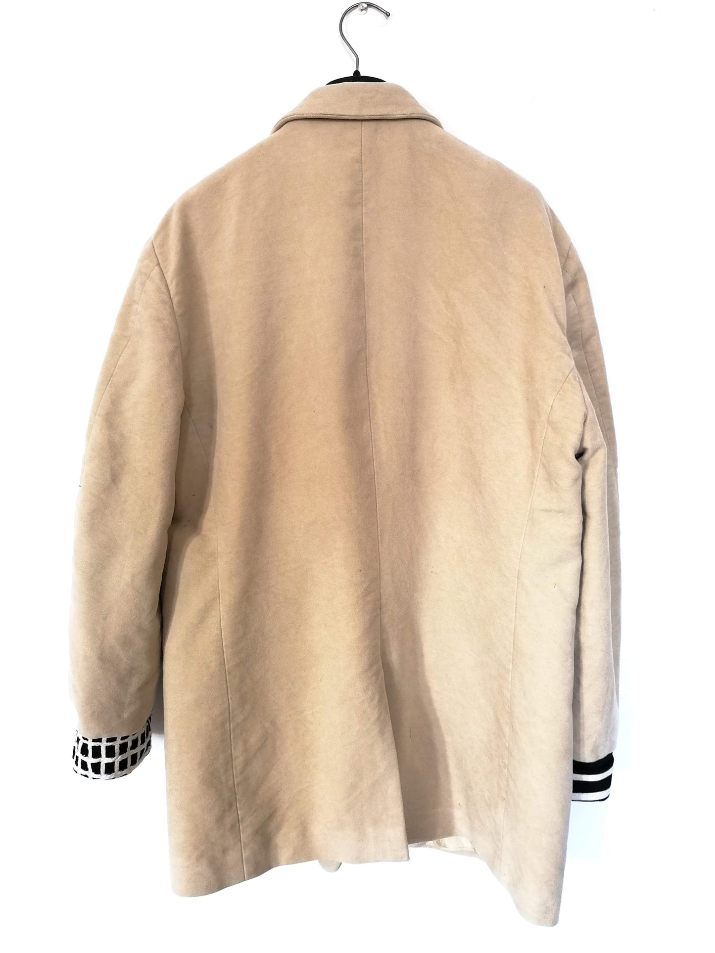 Giacca quadri arancione fluo U070