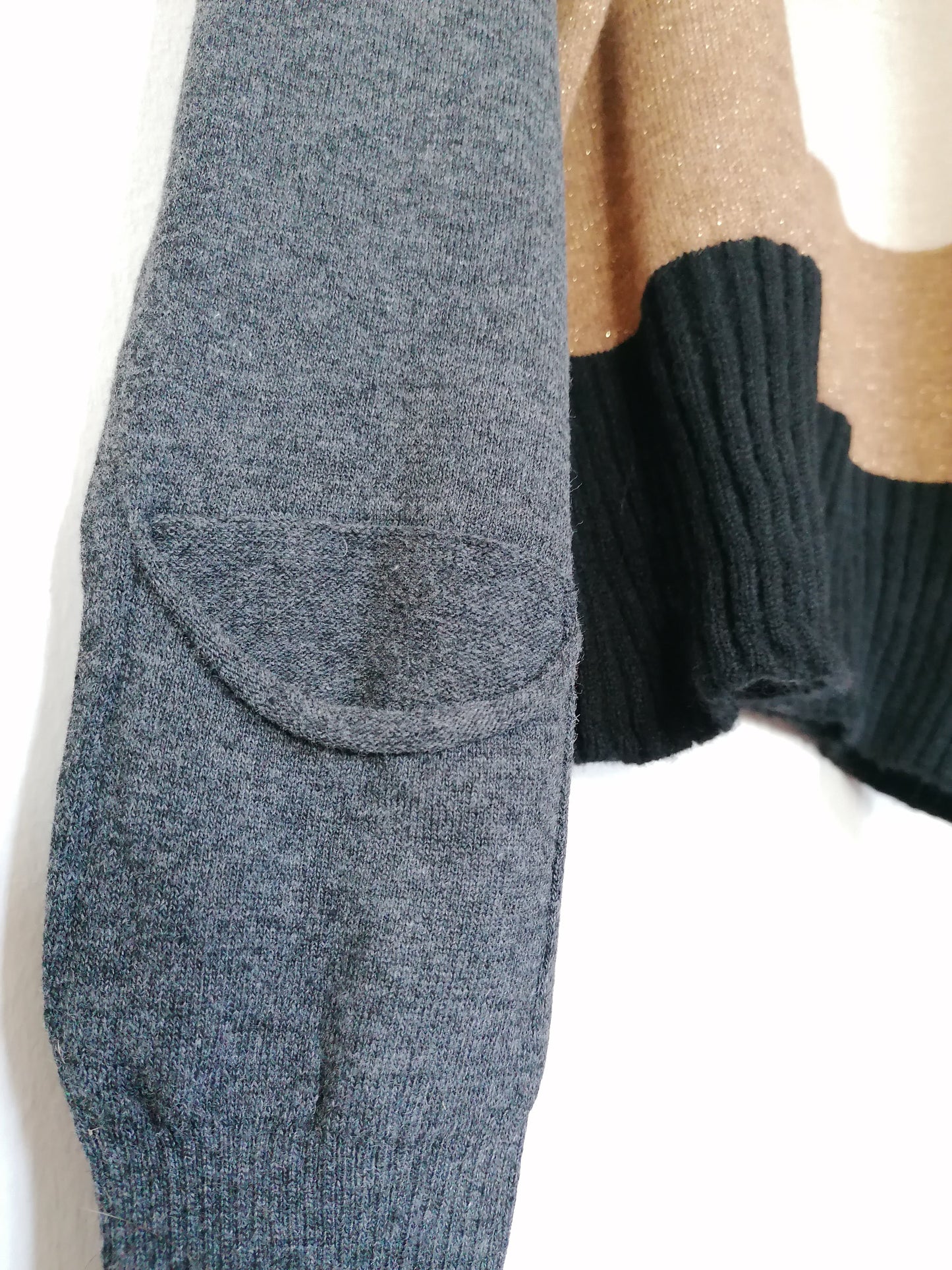 Maglione righe con tasche #180