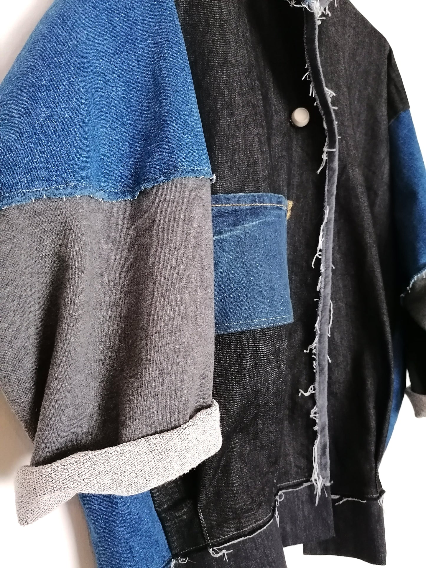 Giacca Jeans Upcycling Multicolor