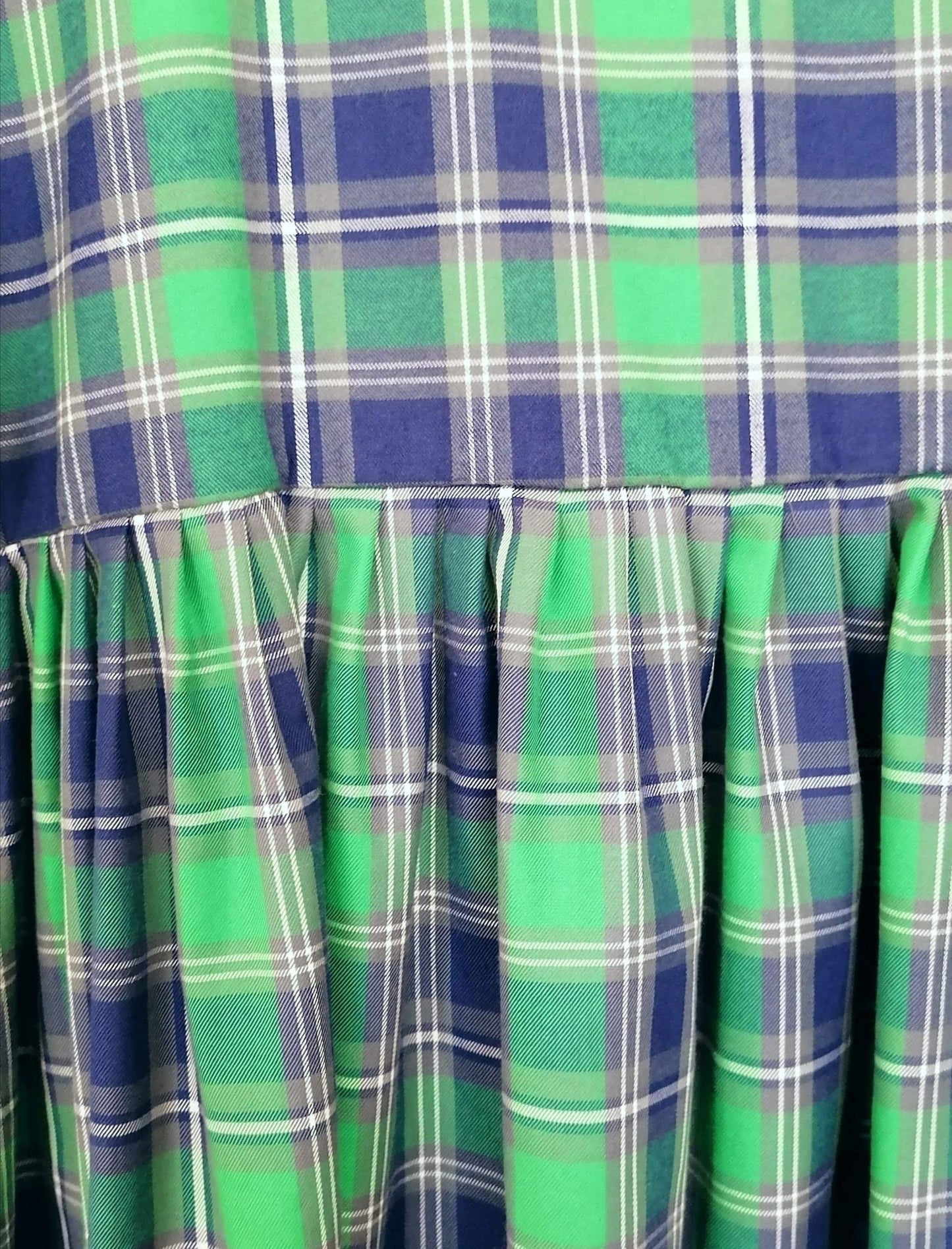 Abito verde tartan #137